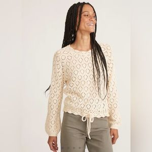 NWOT Marine Layer Manzanita Crochet Fringe Sweater